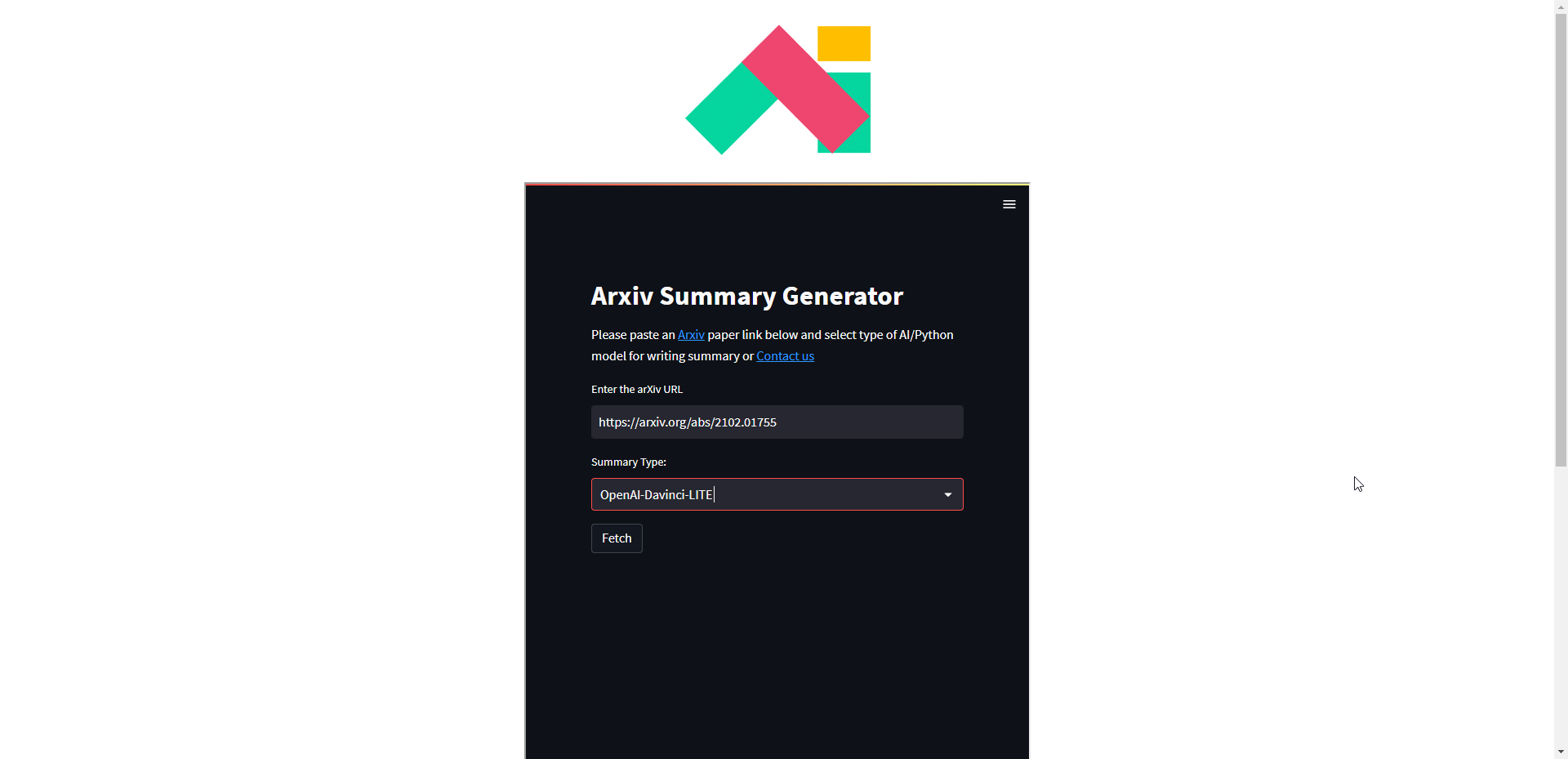 Arxiv Summary Generator