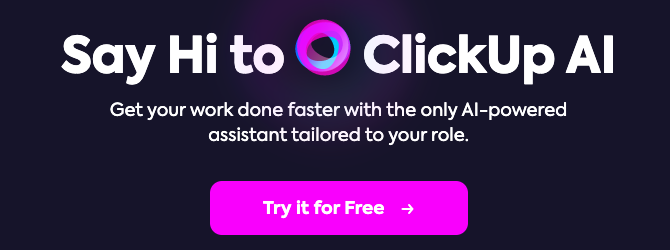 ClickUp AI Writing Assistant