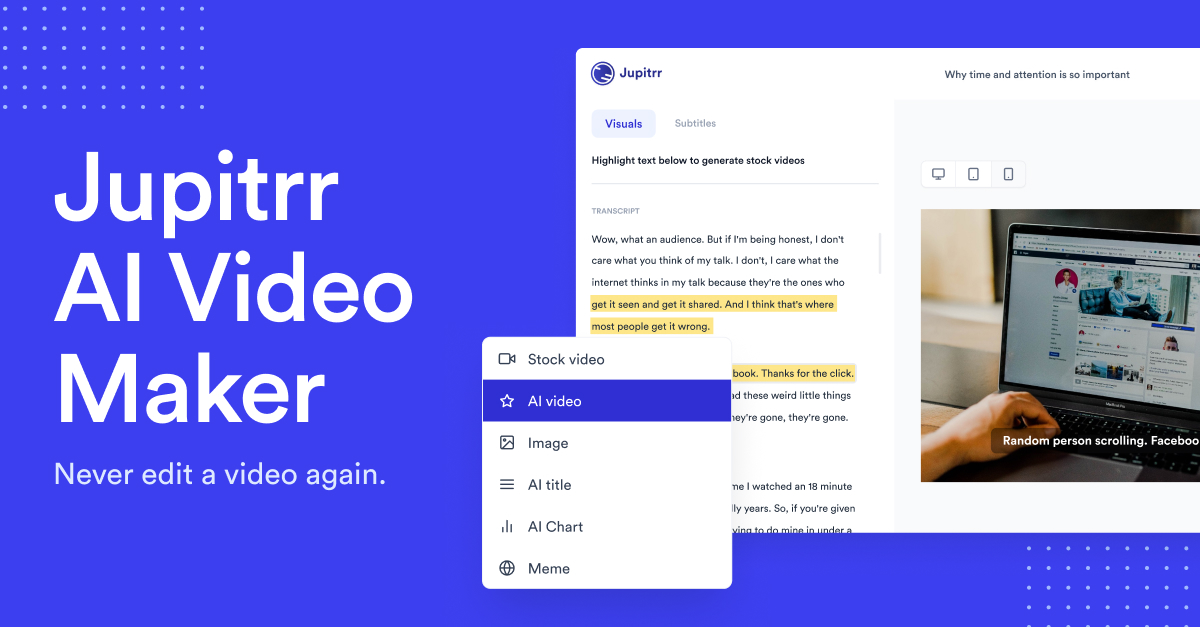 Jupitrr AI Video Maker